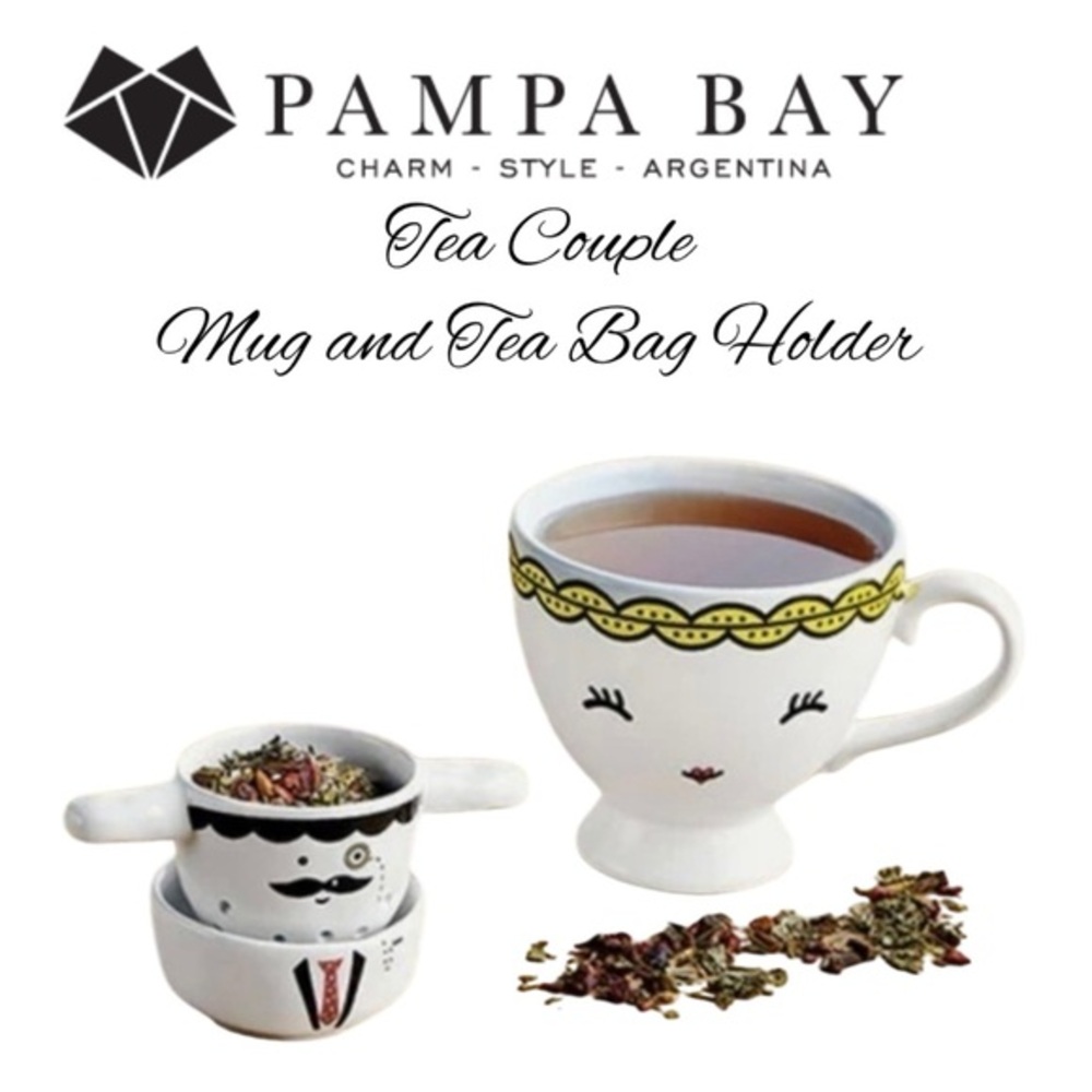 Tea couple porcelain tea set cute funny novelty gift new in box - Picture 9 of 10
